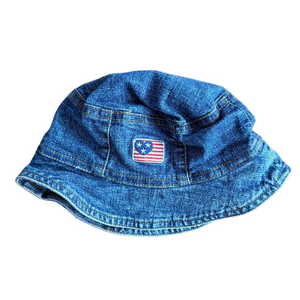 Vintage Kids US Polo Assn. Denim American Flag Bucket Size One Size Toddler